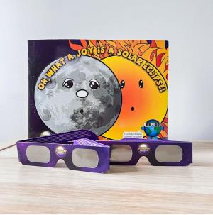 Image of NO RETURN CLEARANCE SILBERT/ OH, WHAT JOY IS A SOLAR ECLIPSE - BOOK W/GLASSES